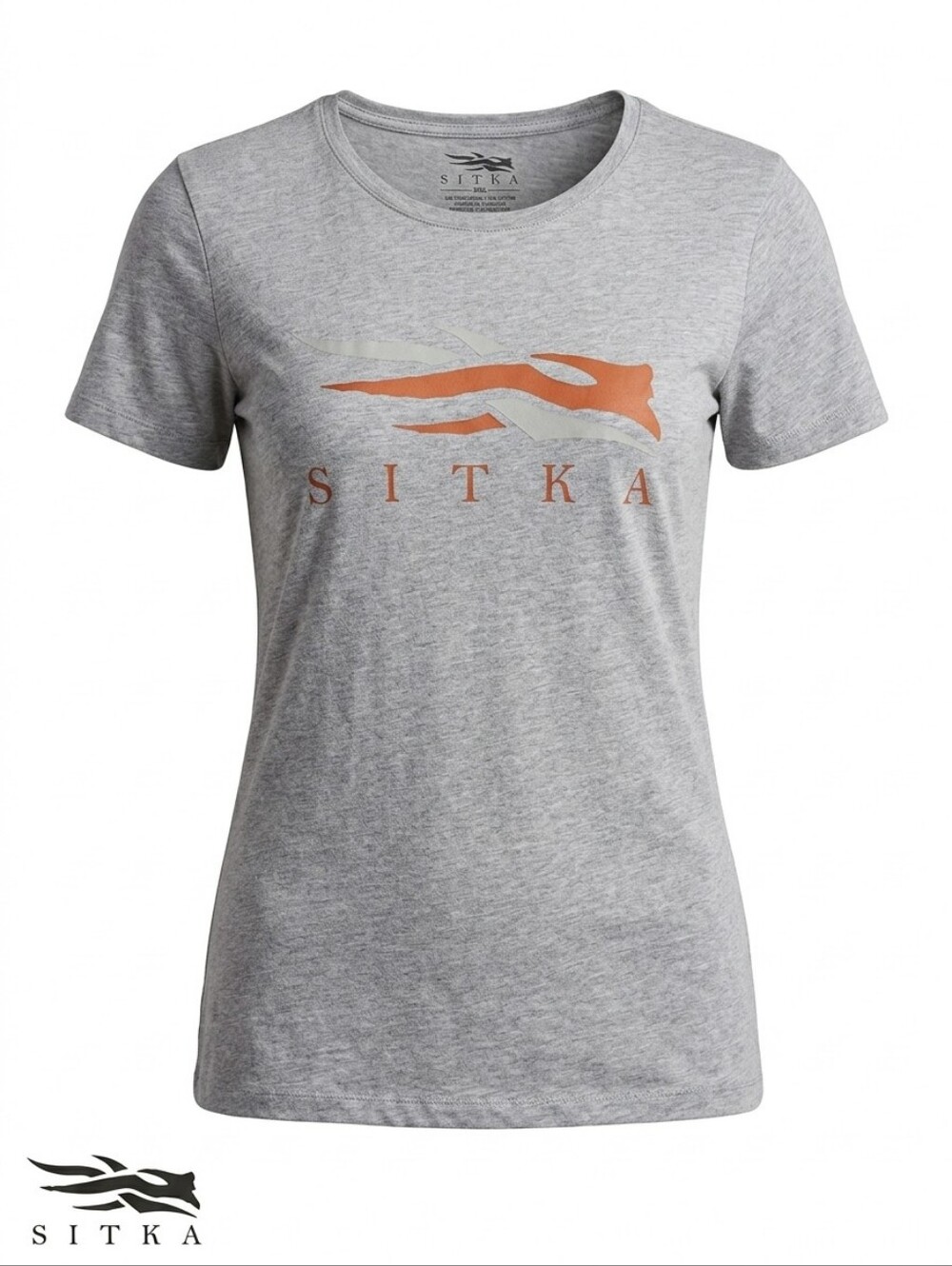 Sitka Gear Womens Small Gray Icon Logo Graphic T-Shirt Hunting Hiking Trail Tee